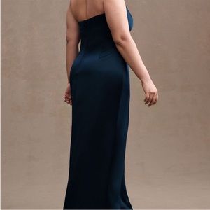 BHLDN ruby satin dress